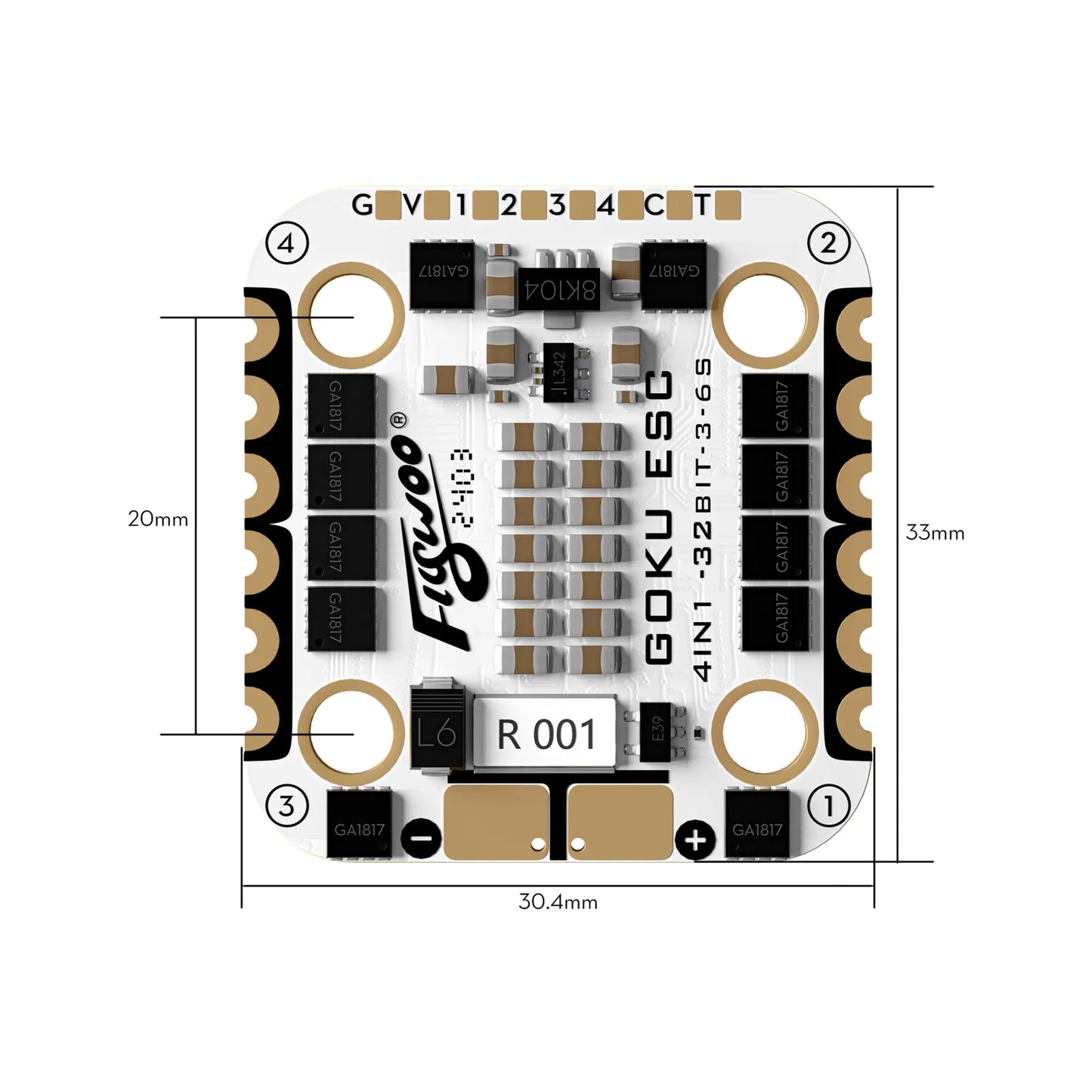 Flywoo GOKU F722 Pro Mini V2 45A 32Bit 128K 20X20 Stack